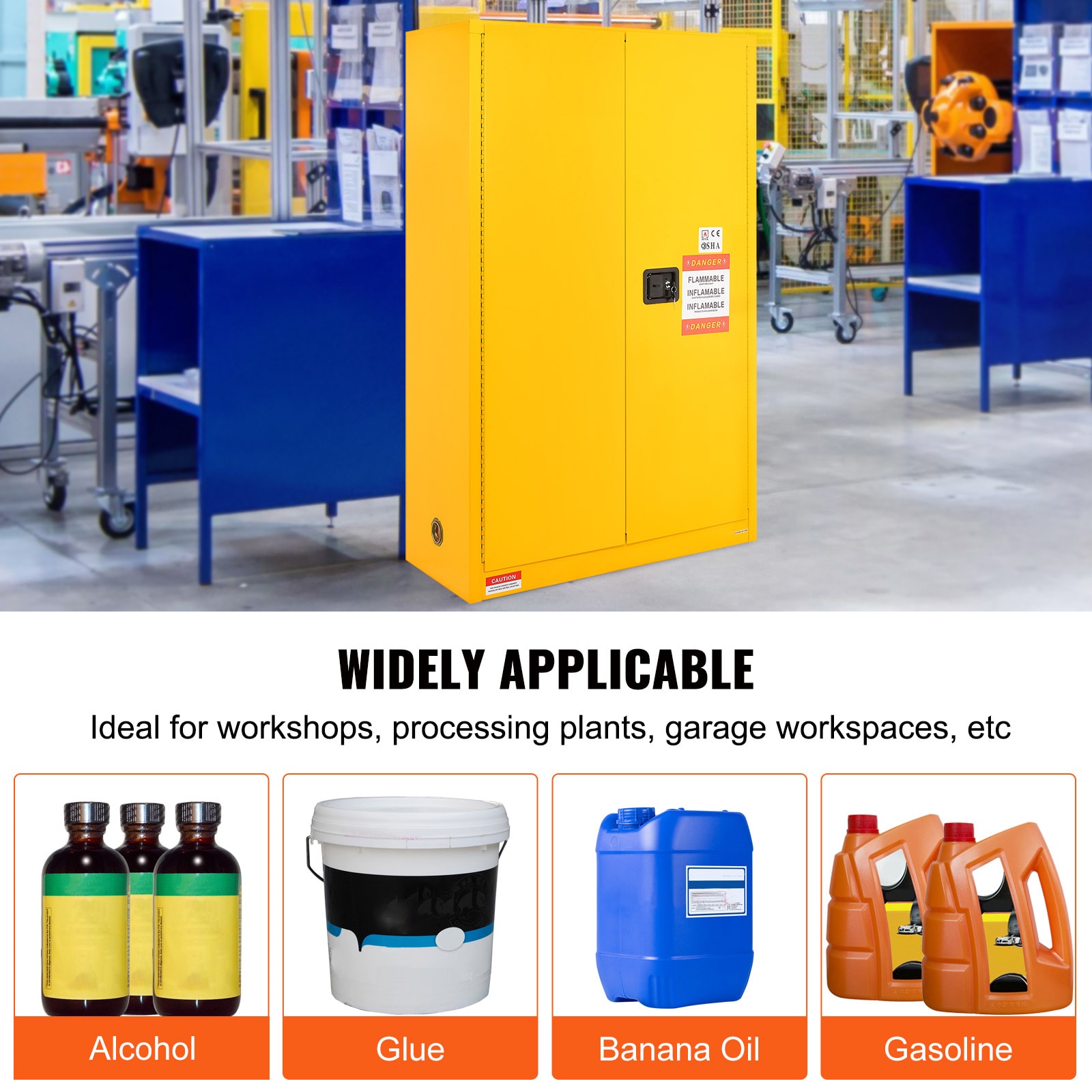 Flammable Liquid Safety Cabinet Steel Storage For Industrial Use_voghion.com